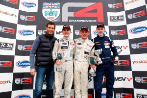 F1 racer Mark Webber handed out trophies on Sunday.