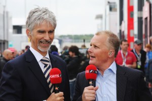 Herbert (right) with former rival and Sky Sport F1 colleague, Damon Hill. © Sky Sports F1.