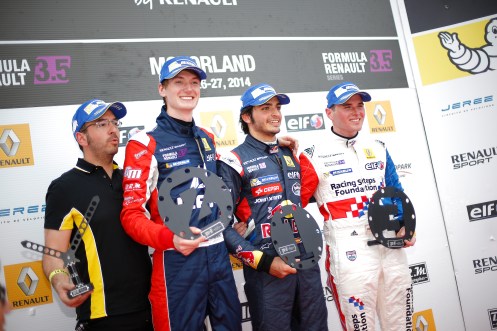 A delighted race one podium. © WSR (Jean Michel Le Meur / DPPI)
