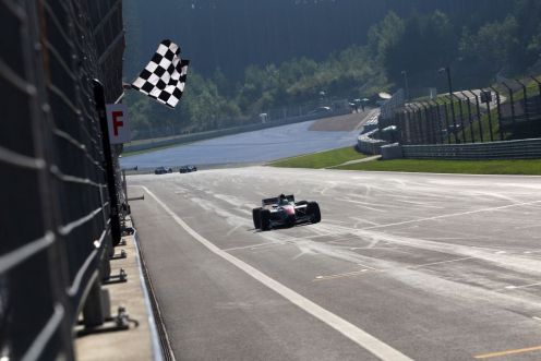 Sato won in Austria. © Auto GP Organisation.