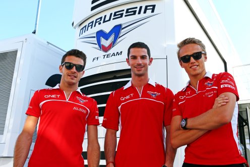 Rossi with Jules Bianchi (left) and Max Chilton (right). © Alexander Rossi Official