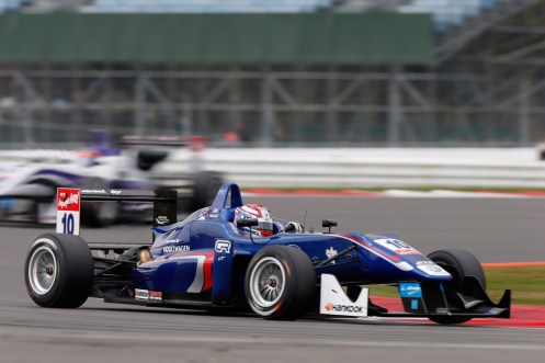 Russell makes it an all-rookie row two for race two. © FIA F3 Media Services.