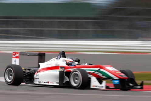 Rosenqvist wins Race 1 at Silverstone. © FIA F3 Media Services.