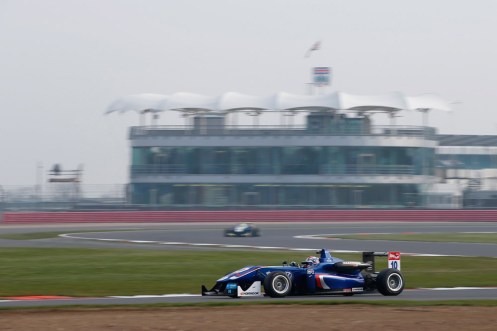 Russell took his first F3 win at Silverstone today. © FIA F3 Media Services.